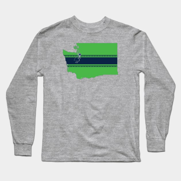 Seattle Football (Alternate) Long Sleeve T-Shirt by doctorheadly